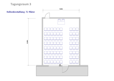 Reihenbestuhlung | 72 Plätze